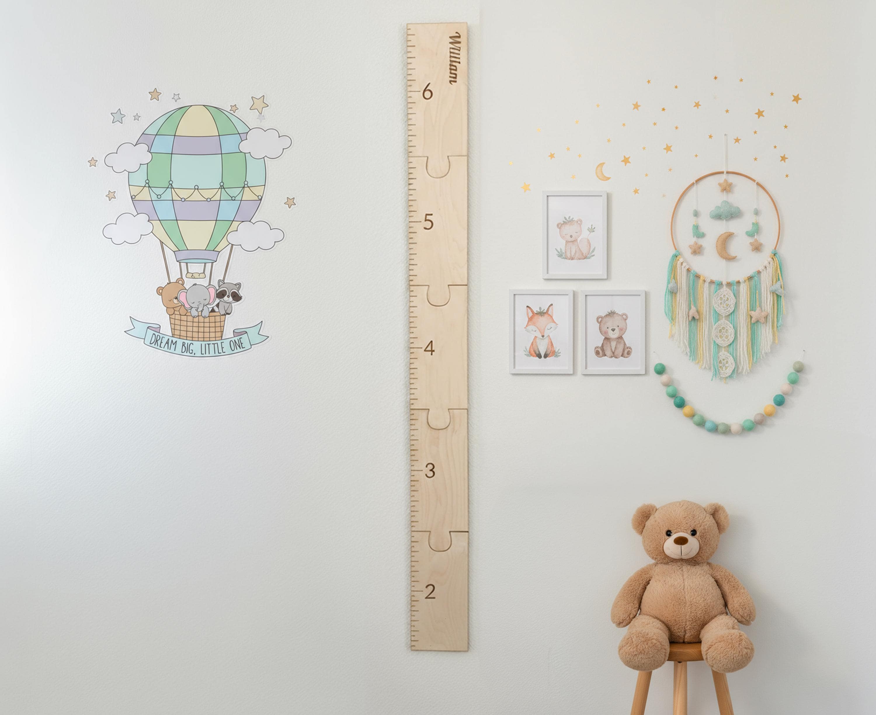 Personalized Kids Growth Chart With Memory Markers
